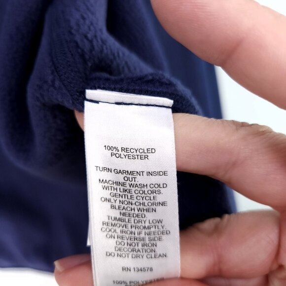 Vineyard Vines Fleece Vest Men's Size Large Harbor Full Zip Blue Pockets Mock - Picture 11 of 12